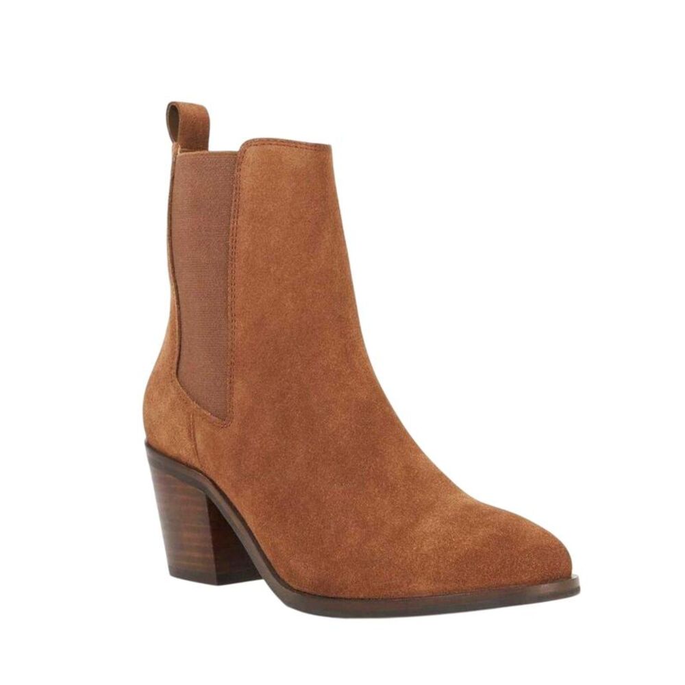Dune London Womens/Ladies Pasil Leather Block Heel Boots / Tan